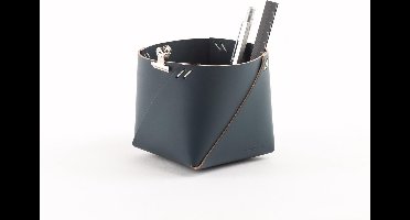 Vacavaliente - Ruca Opbergmand S - Gerecycled Leer - Blauw