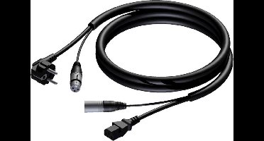 Procab CAB400 XLR (m) - XLR (v) signaal en voedingskabel (3x 1,00mm2) - 20 meter