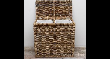Wasmand-Duo-Naturel-Brown-67x35xH65-Riet-Rotan-Rechthoek