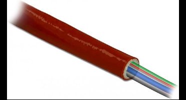 Fire-proof sleeving siliconen gecoat 10 m x 10 mm rood