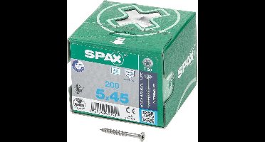 Spax Spaanplaatschroef RVS Torx 5.0 x 45 - 200 stuks