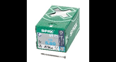 Spax Spaanplaatschroef RVS PK 5.0 x 80 (100) - 100 stuks