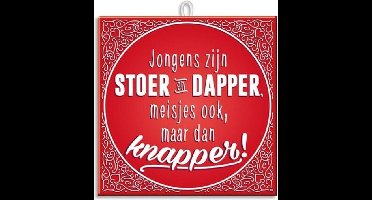 Paperdreams Slogan tegel - jongens zijn