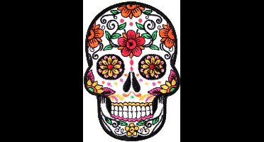 Applicatie Sugar skull 10,5x7 cm met lijm