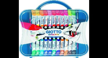 Giotto Giotto Extra Fine Poster Paint - Hangable Box Of 22 Tubes 12Ml + 2 Tubes 21Ml