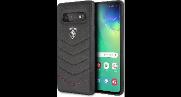 Samsung Galaxy S10 hoesje - Ferrari - Zwart - Leer