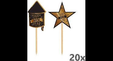 Witbaard Prikkers - Happy New Year - 20 stuks