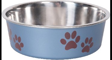 Flamingo Hondenvoerbak Bella Kena Metaal Blauw - Blauw - 14 x 14 x 5 cm