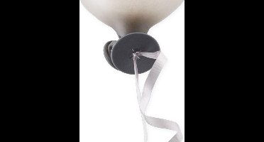 Ballon Snelsluiters Zilver met lint 100 stuks