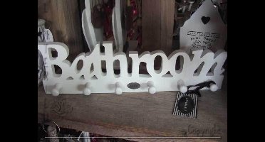 Riverdale Haak Kapstok voor de Badkamer Bathroom - Wit - 5 x 40 x 11.5 cm