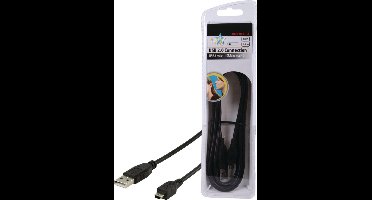 HQ USB 2.0 1.8m USB A Mini-USB B Mannelijk Mannelijk Zwart USB-kabel