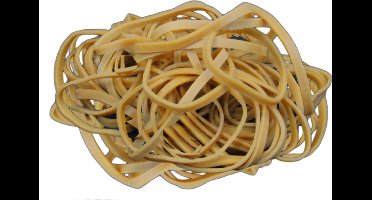 1 kg - Elastiek - naturel - diameter 40mm - breedte 3mm - in zak - ca 1650 stuks