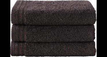 De Witte Lietaer Handdoek Imagine Fudge Brown - 50 x 100 cm - set 3 stuks - Bruin - Katoen