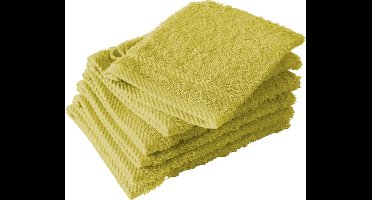 De Witte Lietaer Washandjes Helene Warm Olive 15 x 21 cm - 6 stuks - Katoen
