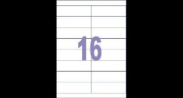 etiket Kangaro ILK 105x33,8mm doos a 100 vel 16 etiketten per vel K-10533