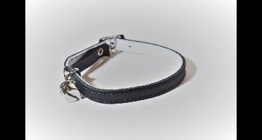 Kattenhalsbandje- leer- zwart-Animal King