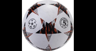 Straatvoetbal Maat 5 – Rubberen Voetbal Wit/Rood met Sterren – Trainingsvoetbal – Outdoor Sportbal – Voetbal voor Straatgebruik – Engelhart