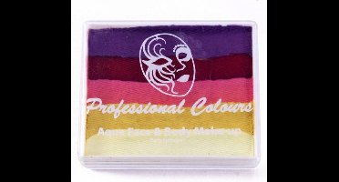 Aqua splitcake paars - rood - pink - goud - wit