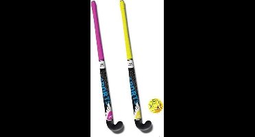 Angel Sports Hockeyset 3-delig Roze/geel 33 Inch