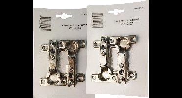 2x 2 STARX vernikkelde inboorscharnieren opliggend 110° - 26mm