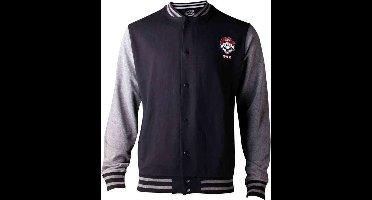 Nintendo - Super Mario heren varsity jacket zwart/grijs - S