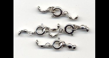 4 Ronde 7mm Slotjes met Kalotjes Koper Nikkel Vrij