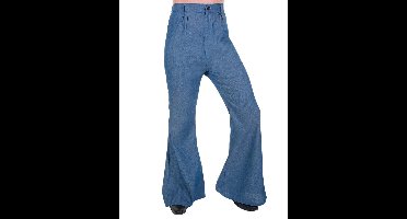 Vegaoo - Jean kleurige discobroek voor mannen