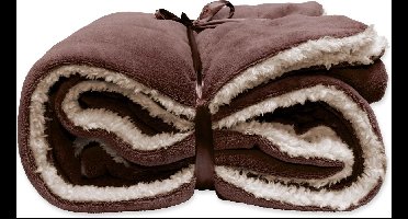 Unique Living Plaid Lars - 150x200 cm - Mahogany Brown