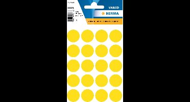 Herma 1871 Etiket Rond 19mm Geel pakje met 5 velletjes stickers