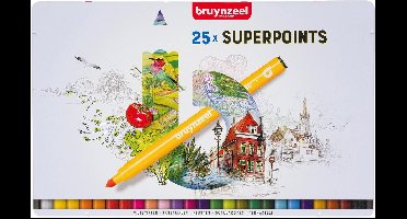 Bruynzeel Super Point viltstiften set 25