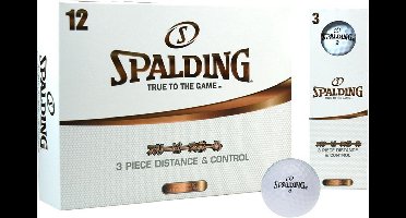 Spalding - 3 Piece 12 stuks distance & control Golfballen V+3P , HI-COR Dual core , NEI cover