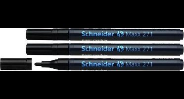 Schneider lakmarker - Maxx 271 - 1-2 mm - zwart - 3 stuks - S-127101-3