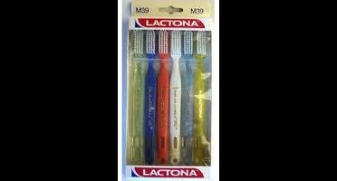 Lactona Tandenborstel M39 Nylon Soft verpakking van 6 stuks