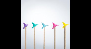 Mustard - Set gummen voor potlood - 20 stuks - vogels