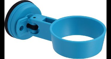 föhnhouder kunststof met sterke zuignap | blauw