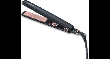 Beurer HS 30 Stijltang - Haarstyler - Snelle opwarming - Keramische toermalijn coating - Afgeronde en verende platen - Snelle opwarming - Variabele temperatuurinstelling - 360° Draaibaar scharnier - 3 Jaar garantie