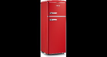 Severin 8930 - Koelvriescombinatie vrijstaand - retro koelkast - rood