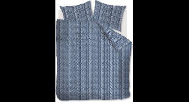 AHWM Fold Dekbedovertrek - Eenpersoons - 140x200/220 cm - Blue