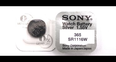Sony 365, 366, SR1116SW knoopcel horlogebatterij