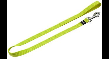 Hond Looplijn Len Fluo geel 1m 25mm