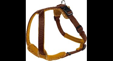 Hunter Neopren Hondentuig Nylon - M - Bruin&Caramel - 45-57 x 1.5 cm