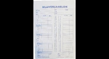 SCOREBLOK KLAVERJAS A5
