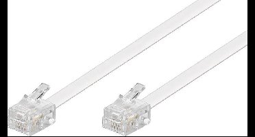 Goobay Telefoonkabel RJ11 - RJ11 / wit - 10 meter