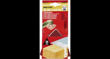 KWB schuurschijf Delta 93 x 93 mm - Korrel 320 - Klittenbandhechting - 492832 - 5 stuks