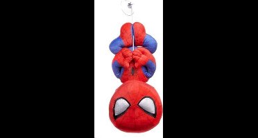 Marvel Spiderman ondersteboven hangend - Knuffel van 33 cm met zuignap
