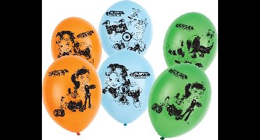 Nickelodeon Ballonnen Rusty Rivets 28 Cm 6 Stuks Multicolor