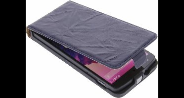 Blauw kreukelleder flipcase - LG Nexus 5