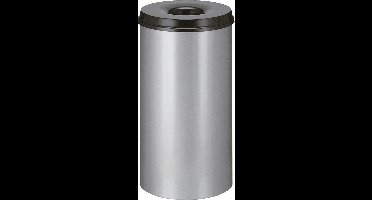 V-part Vlamdovende prullenbak 50L grijs / zwart