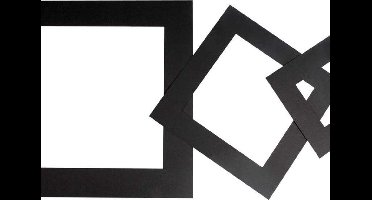 Passepartout lijsten, dikte 0,4 mm, zwart, 75 assorti