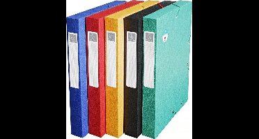 Exacompta 10x Klasseerdoos Scotten Rug 40mm - A4 - Geassorteerd - 50810E